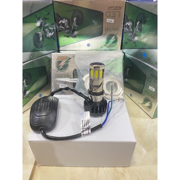 TERMURAH ! Lampu Led Motor H4 H6 35 Watt Headlamp Led Bohlam Motor 6 sisi M02E AC-DC RTD Original