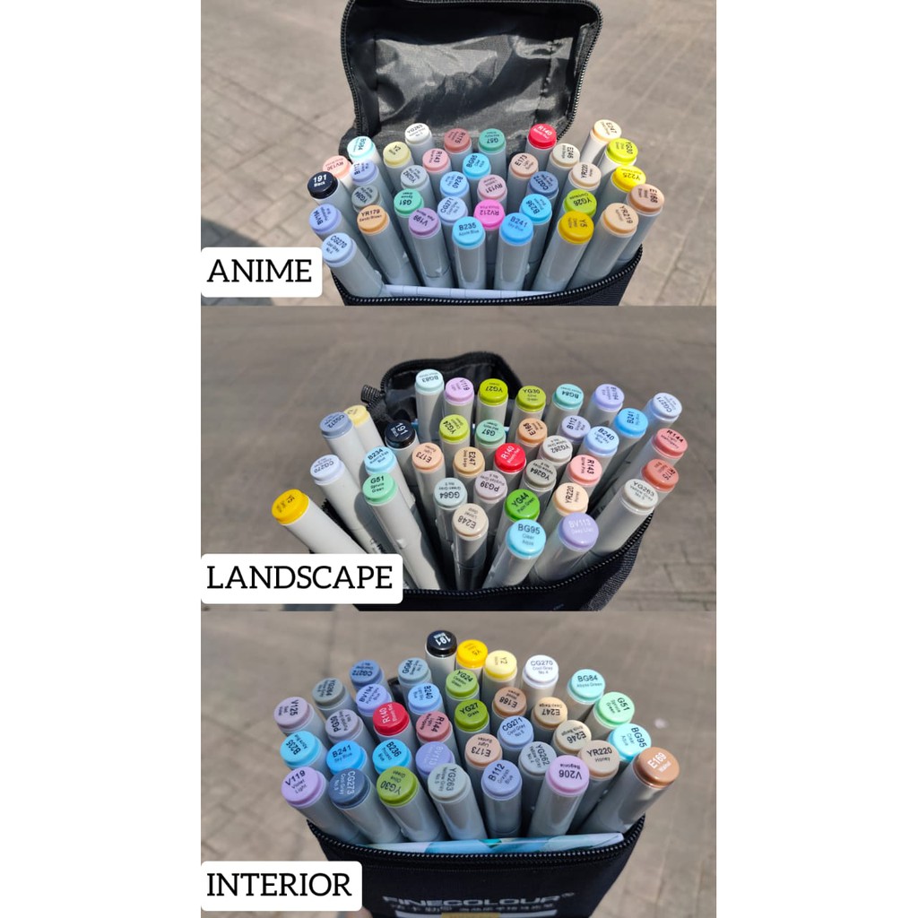 

fine color set isi 36 warna seri landscape anime atau interior