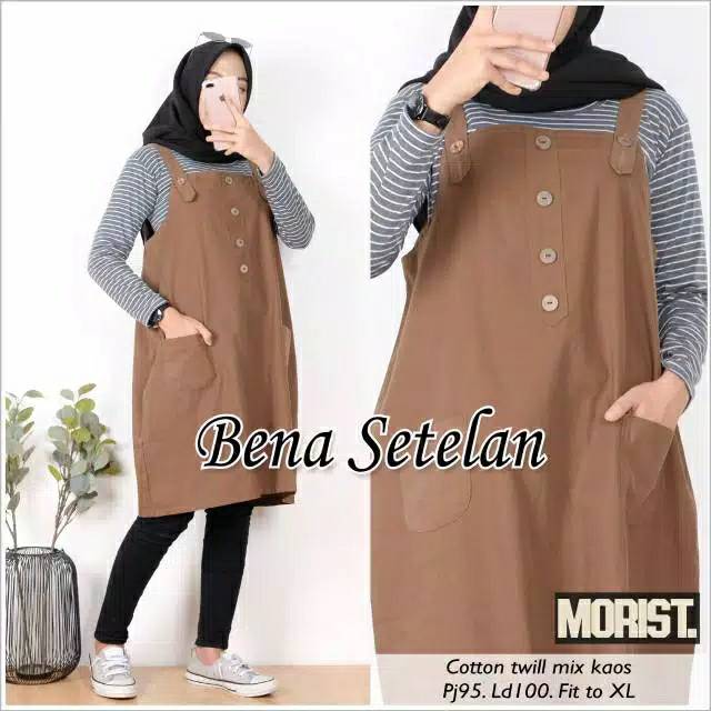 BENA OVEROL TUNIK  CANTIK UKURAN M/L/XL/XXL