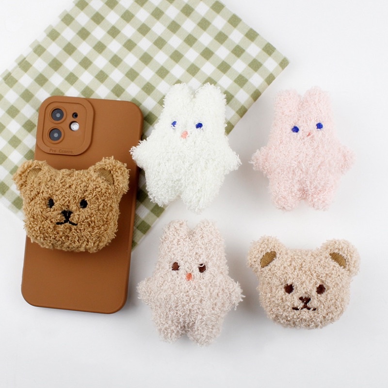 Popsocket Doll Bear Kawaii Korean Style Winter Style Grip Tok READYSTOCK