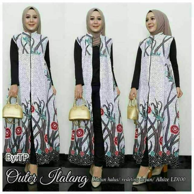 Outerbatik / outerbunga ilalang / long cardi / maxi cardi