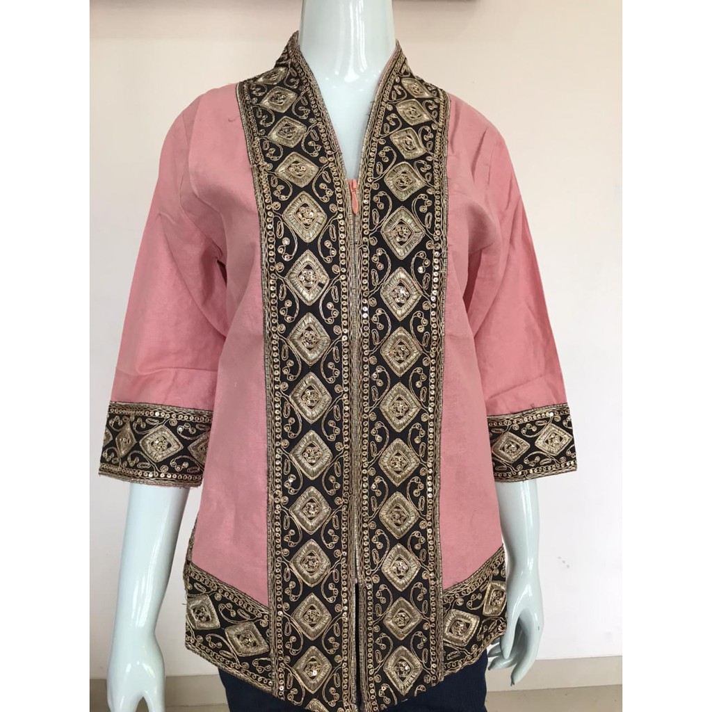 kebaya renda timbul katun linen kebaya alexuez premium 0469