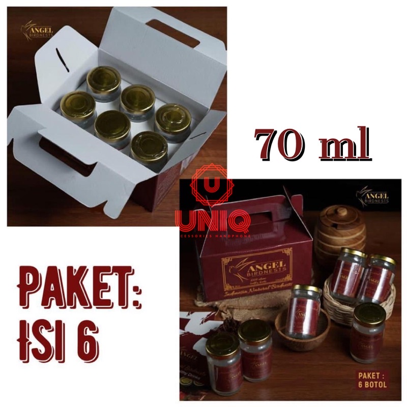 

Minuman Sarang Burung Walet Homemade Angel Birdnest 70ml Paket Hemat 6 Pcs