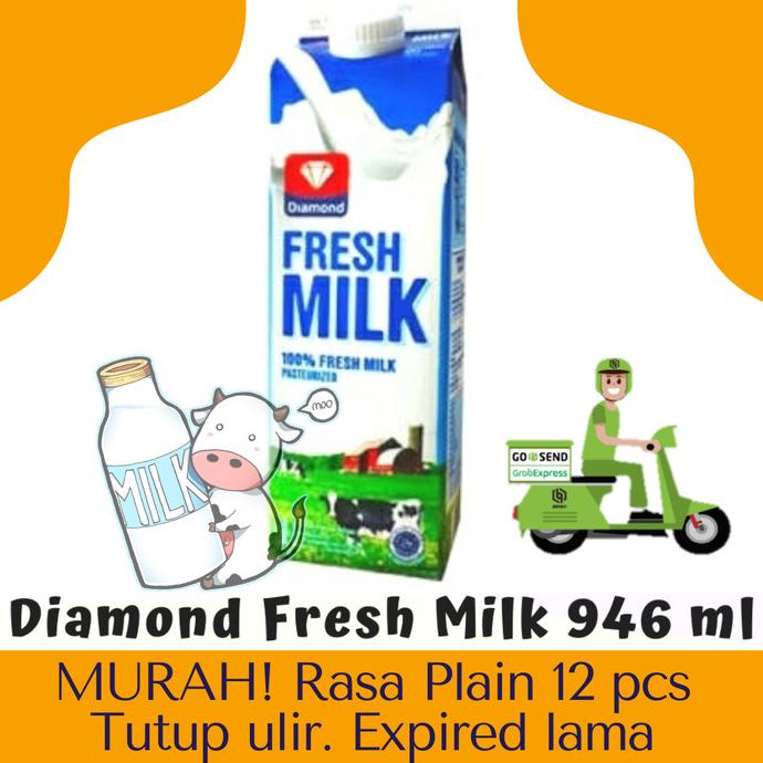 

READY COD Diamond Fresh Milk 1 liter per karton (12 pcs). expired 1 bulan