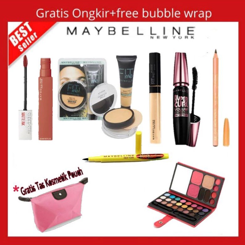 maybelline - paket make up - paket make up murah - paket kosmetik lengkap - paket make up maybeline 