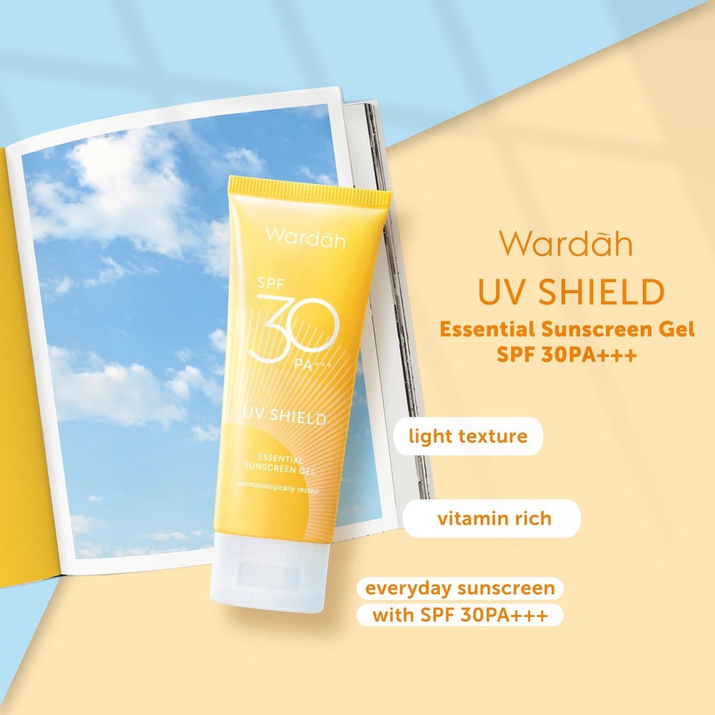 Wardah UV Shield Essential Sunscreen Gel SPF 30 PA +++ 40 ml | Sunscreen Wajah