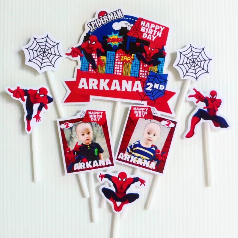 

HIASAN KUE SPIDERMAN CAKE TOPPER HIASAN TUMPENG