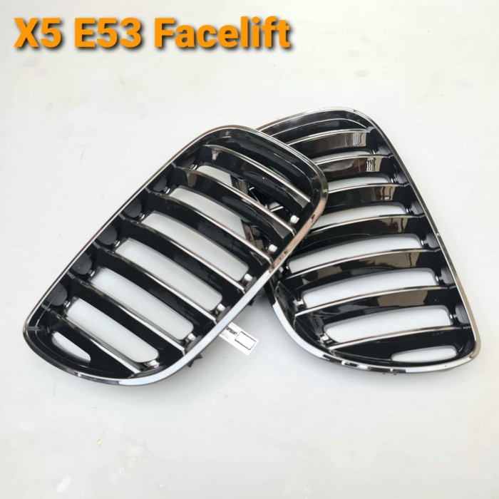 Grill BMW X5 E53 Facelift thn 04-06 Black Glossy {Part by BMW Speciall Part}