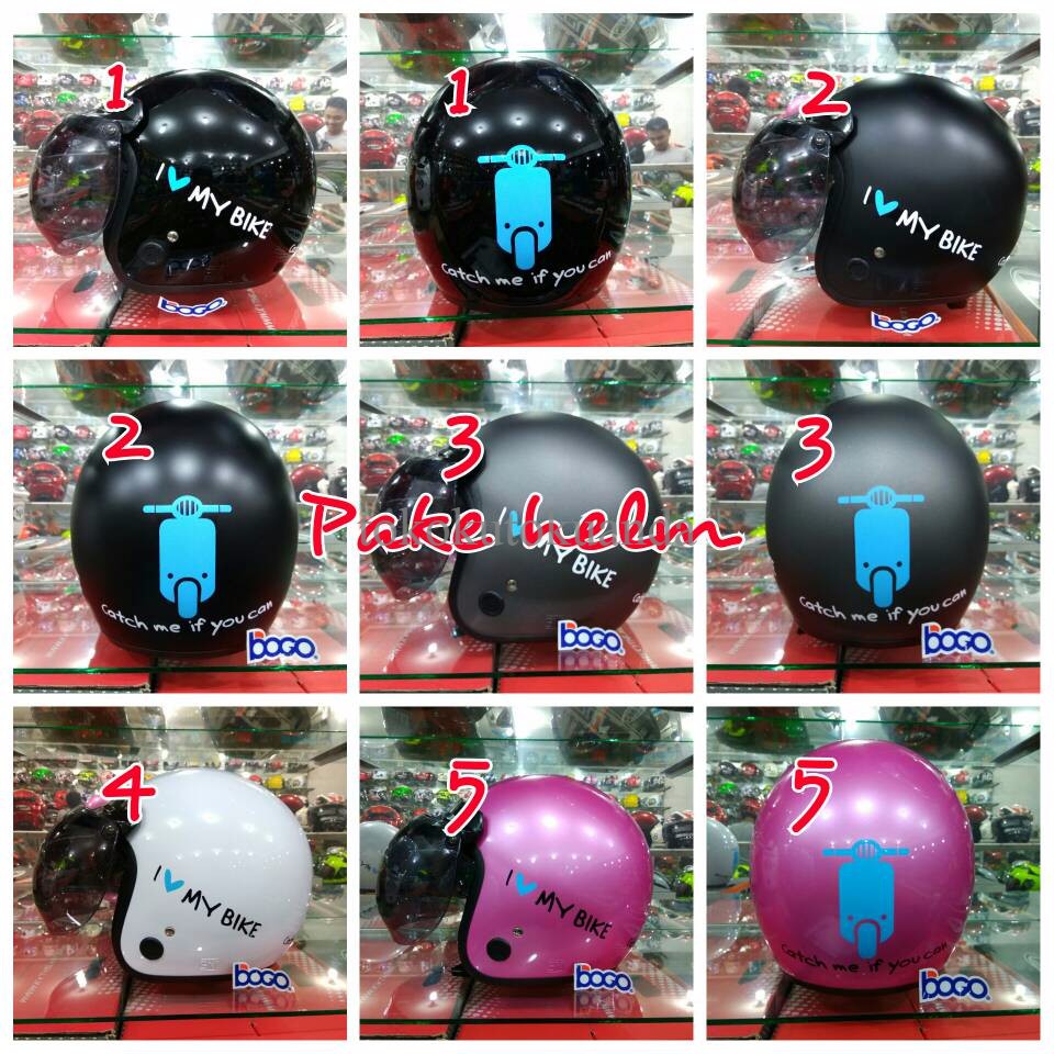 HELM BOGO HELM RETRO HELM PILOT LUBRO VESPA
