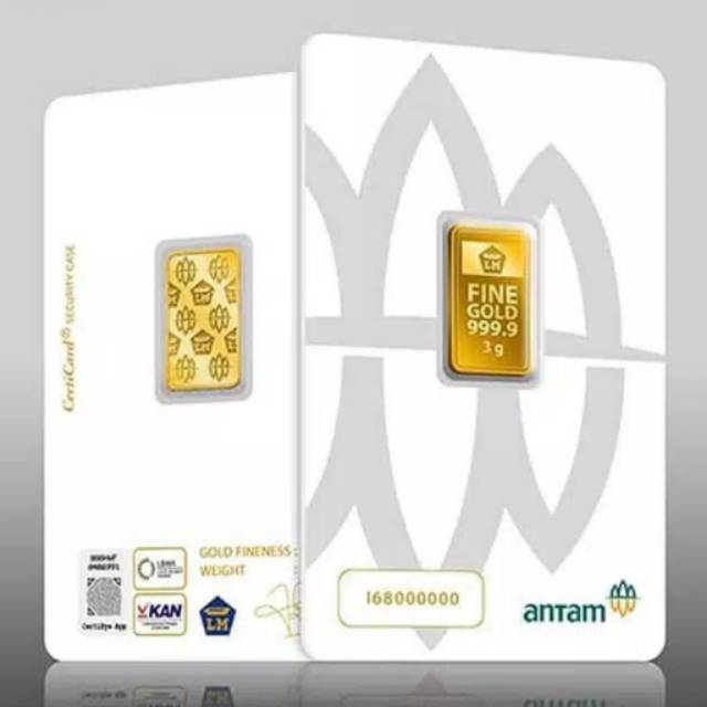 LOGAM MULIA ANTAM 3 GRAM TAHUN 2020 CERTICARD