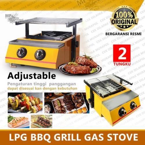 Niko NK-GR3 BBQ Grill Gas Kompor 3 Tungku - Kompor Pemanggang Sate,Sosis,Ayam,ikan BBQ