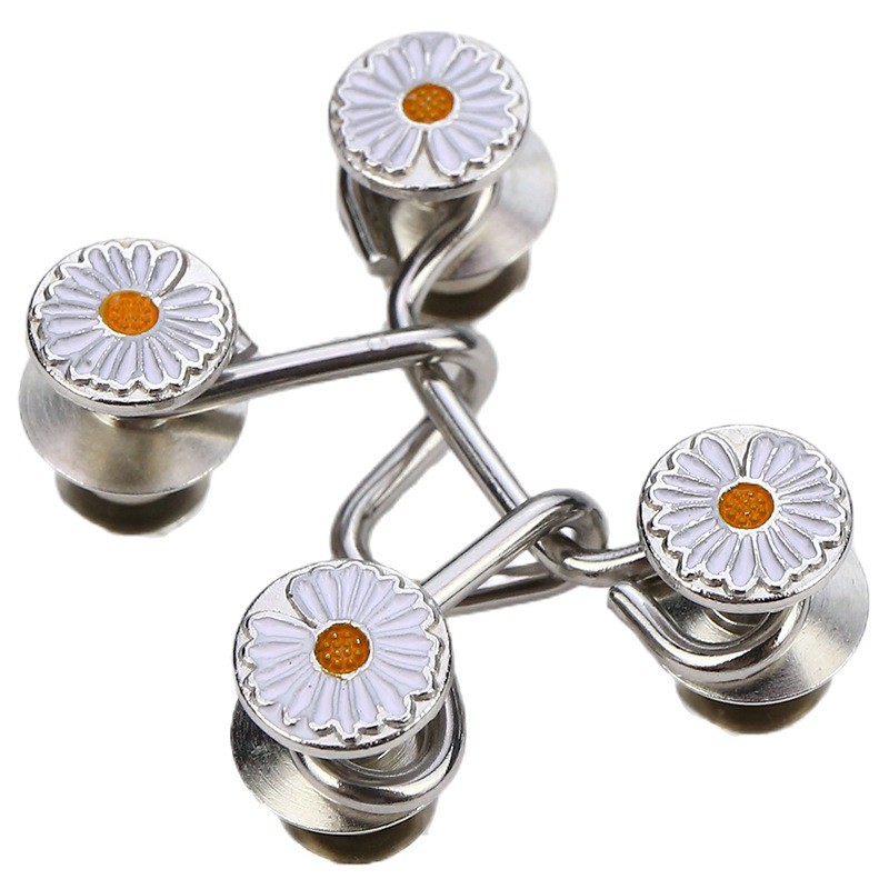 Detachable waist collection artifact button adjustment, nail-free button daisy (with pins)