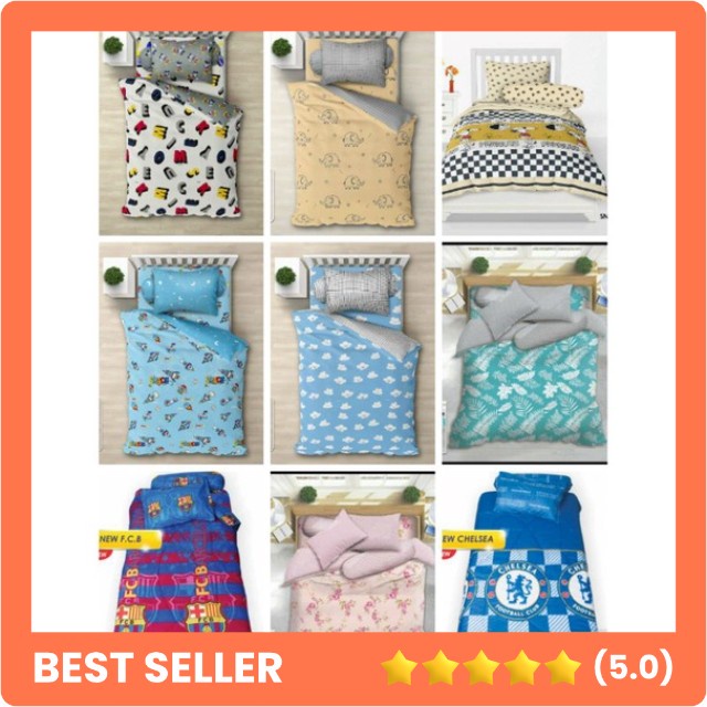 Sprei 120x200x30 my love  snoopy, nube, mickey, forest paul elephant space leaf alphabet katun halus