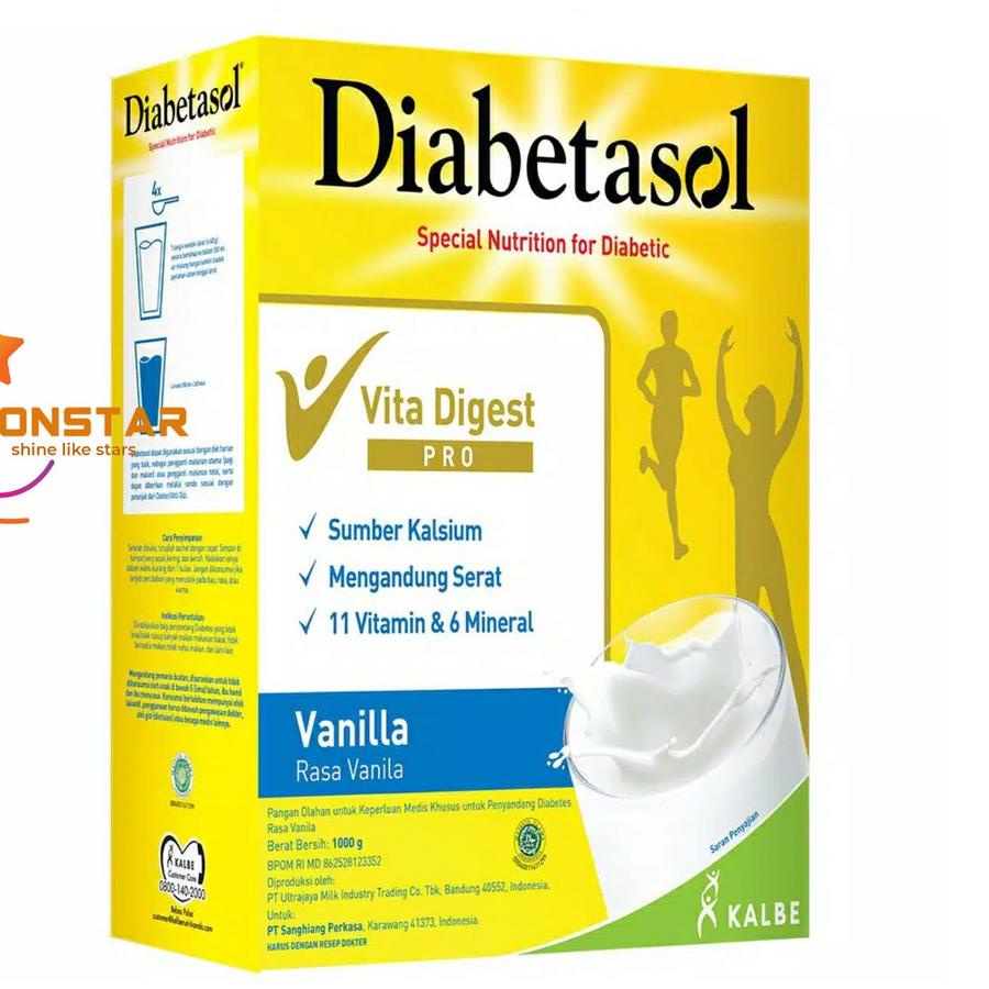 

Baru SUSU DIABETASOL 1000 GR/DIABETASOL VANILA COKLAT 1KG ,,