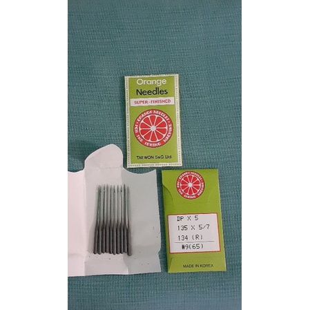 jarum DPx5 mesin jahit DP x 5 size 9 , 11 , 16 orange needles SF super finished made korea