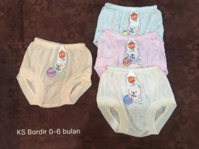 Celana Dalam Bayi 0-6m isi 6pcs / Celana Bayi sehari hari / Celana kodok bayi / Celana Pop Bayi