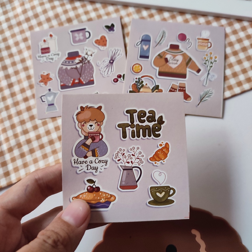 

stiker tea time aesthetic sticker case aesthetic
