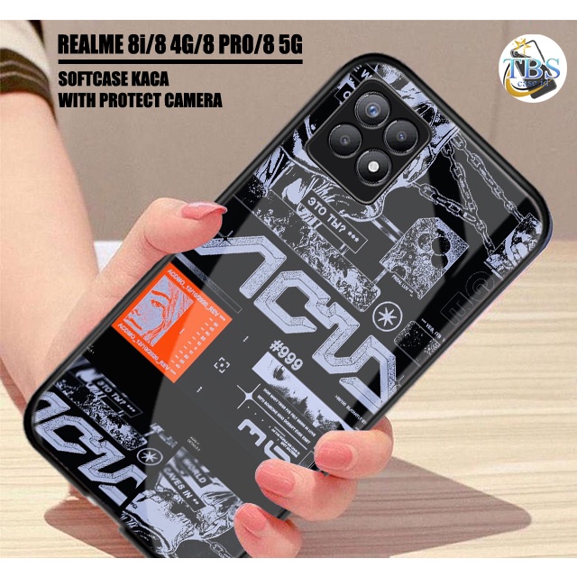 Softcase Glass Kaca Realme 8i Realme 8 4G Realme 8 5G Realme 8 Pro - K05 - Case Hp Realme 8i Realme 