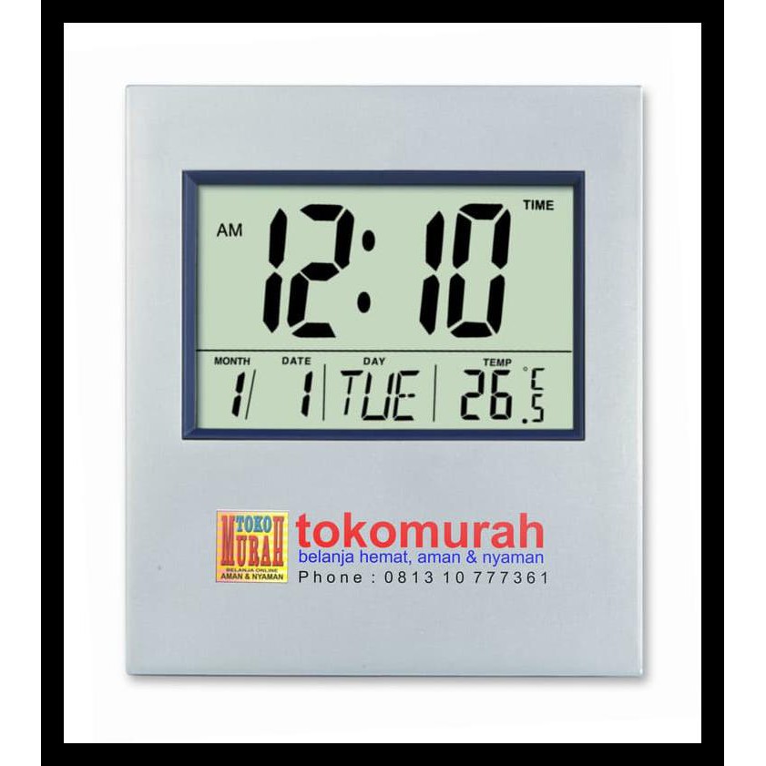 JAM DIGITAL ( meja / Dinding) / LCD Clock Kenko HEMAT