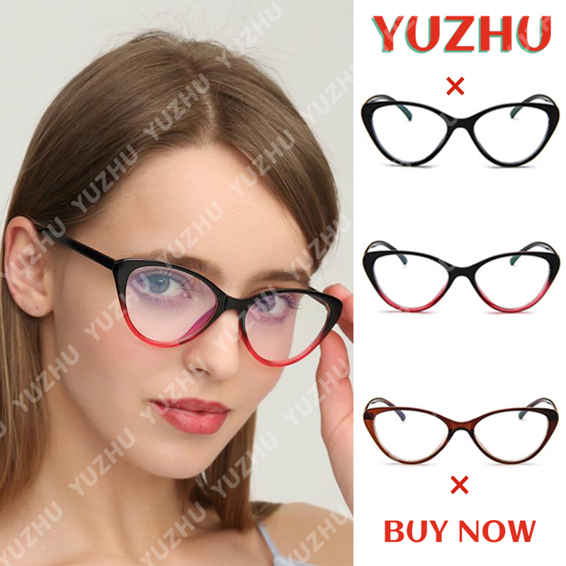 【YUZHU】COD Kacamata Fashion Retro Style Cat Eye untuk Wanita