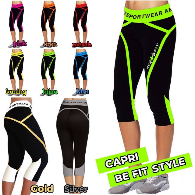 Celana olahraga 7/8 celana senam7/8 celana legging 7/8 Capri fit