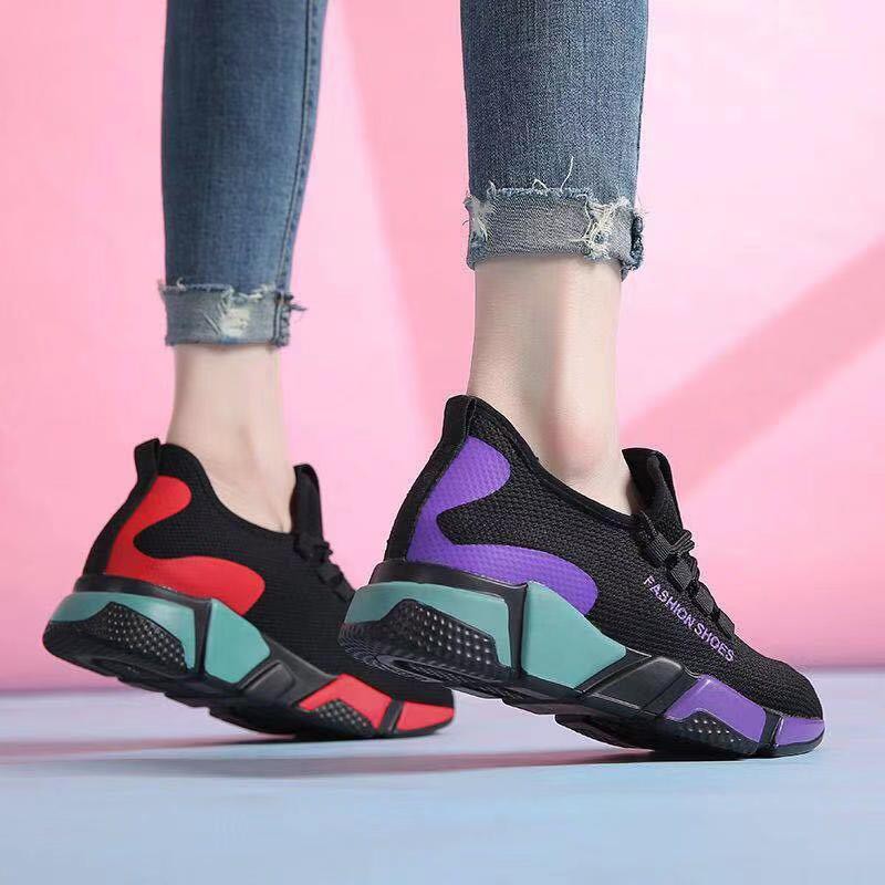 Sneakers Casual Sport Running Fashion Wanita Design Unik Keren - 8-1