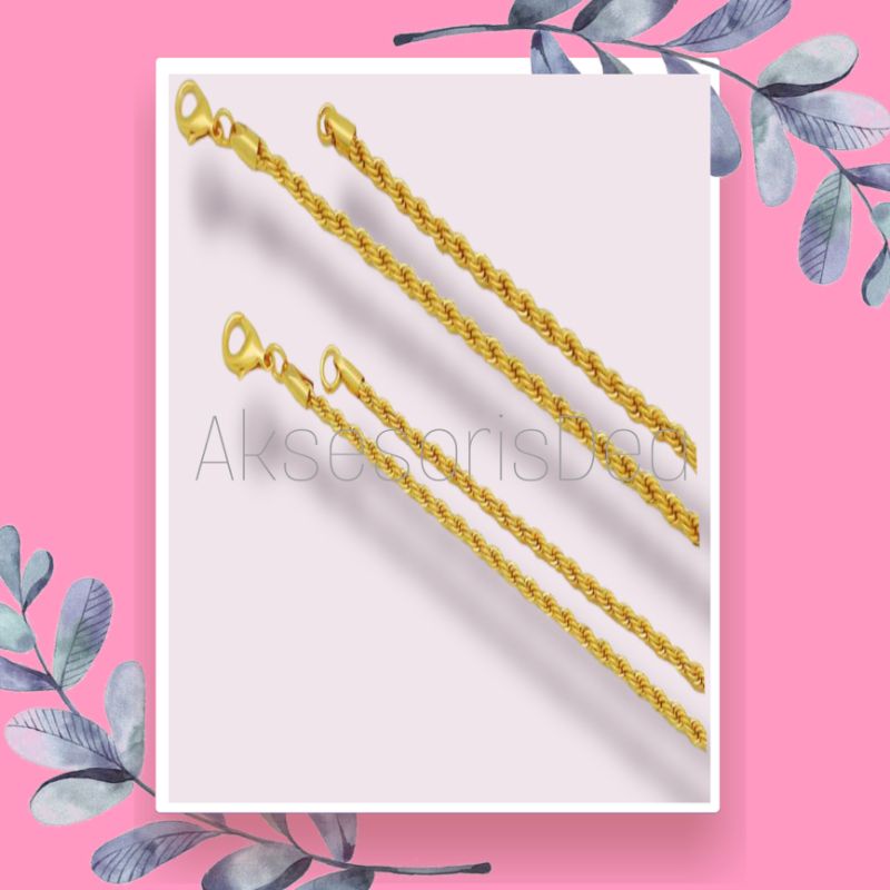 KALUNG TITANIUM TALI TAMBANG / KALUNG PRIA WANITA / KALUNG
