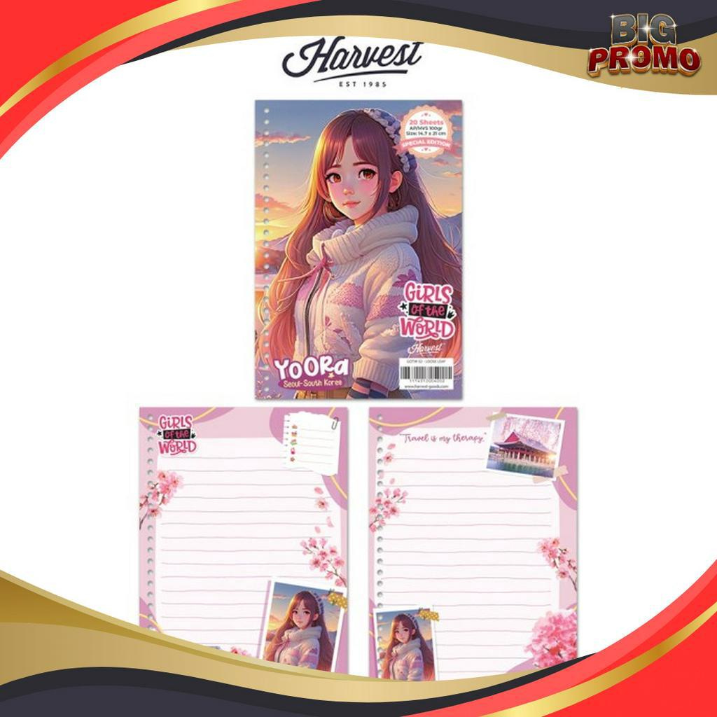 

SALE Loose Leaf Kertas Binder Harvest A5 Girls of The World Seoul