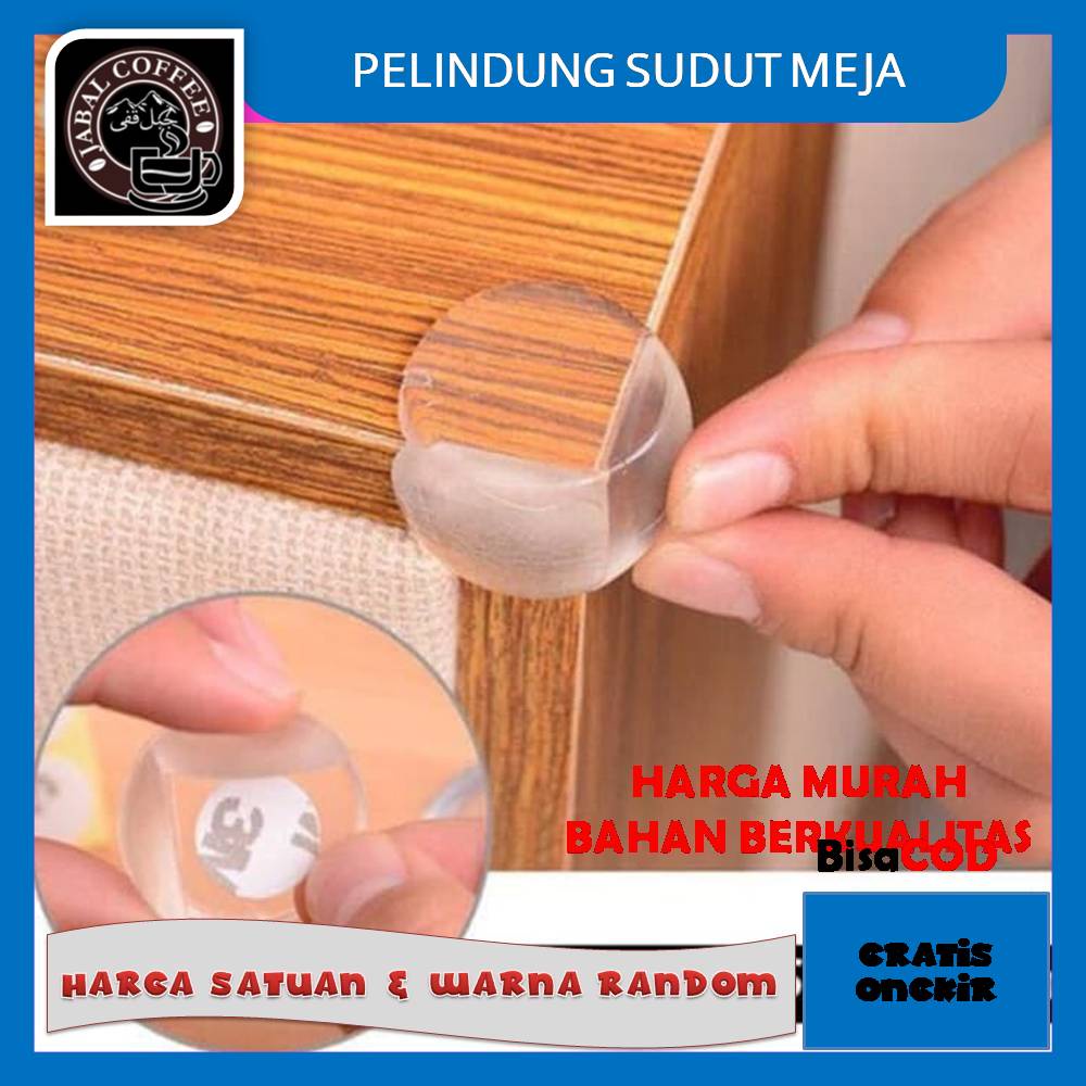 Pelindung Sudut Siku Meja Kursi / Pelindung Sudut Meja Oval Transparan / Pengaman Siku Meja Kode 017