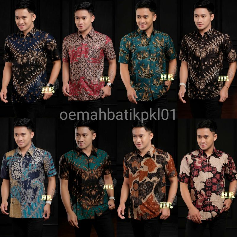 022 Zahira Batik HRB026 Kenongo Hem Batik Pria Lengan Pendek