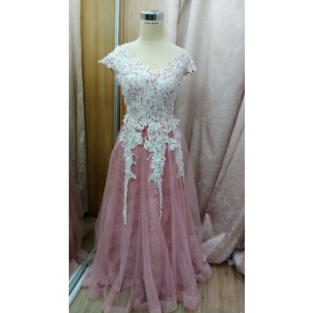 [GRATIS ONGKIR] GAUN DUSTY PINK  10 / GAUN PESTA PRELOVED / GAUN PESTA BEKAS