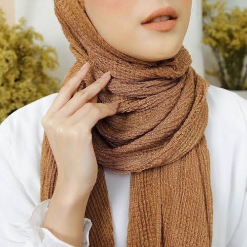 RAJUT TEBAL Pashmina Crinkle Jumbo Premium Tebal Rawis Shawl FULL Jilbab Hijab Kusut Lavanya Mei Chen-1