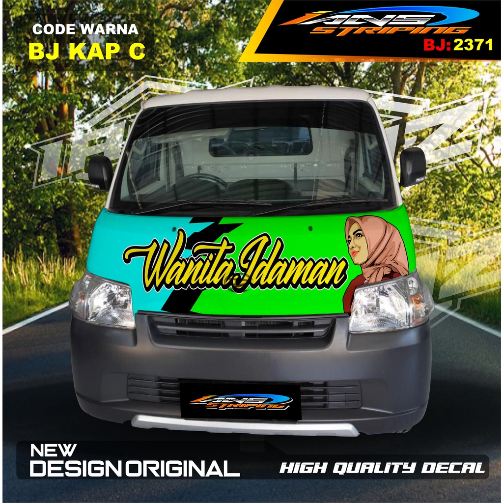 DECAL STIKER KAP KABIN DEPAN MOBIL GRANMAX PICK UP / VARIASI STIKER KABIN DEPAN PICK UP / DECAL STIKER KABIN CARRY PICK UP L300 DLL