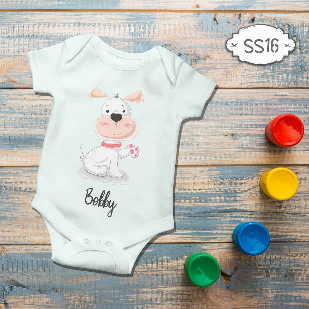 Jumper Baby Girl boy newborn Cute Doggy Dog Cute Animal Series Custom name nama bebas