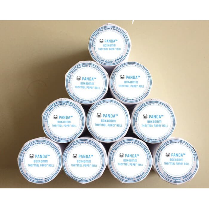 

Terlaris Kertas Struk Kasir 80x40mm Thermal Printer mobile 80mm Portable 10Roll Elegan