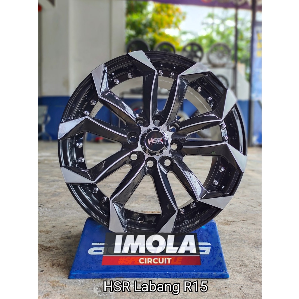 Velg Mobil Panther Kijang LGX  R15 HSR Labang Hitam Ring 15 Murah Original PCD Lubang 4x100 & 4x114,