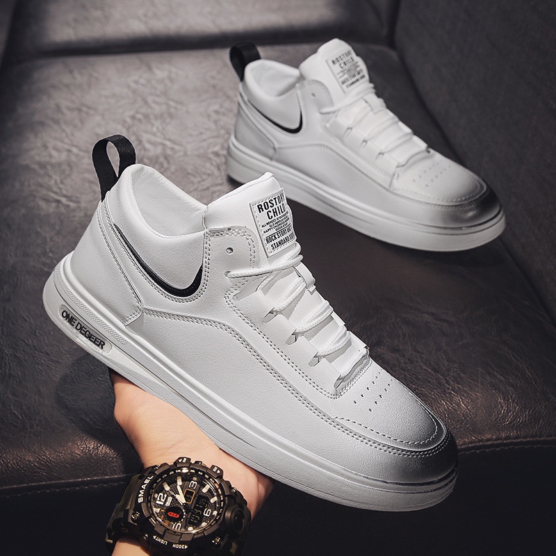 Pria Low-Top 2021   Warna Graen Mos  Korea Sepatu Mos All-Match Kasual Putih sepatu  Siswa