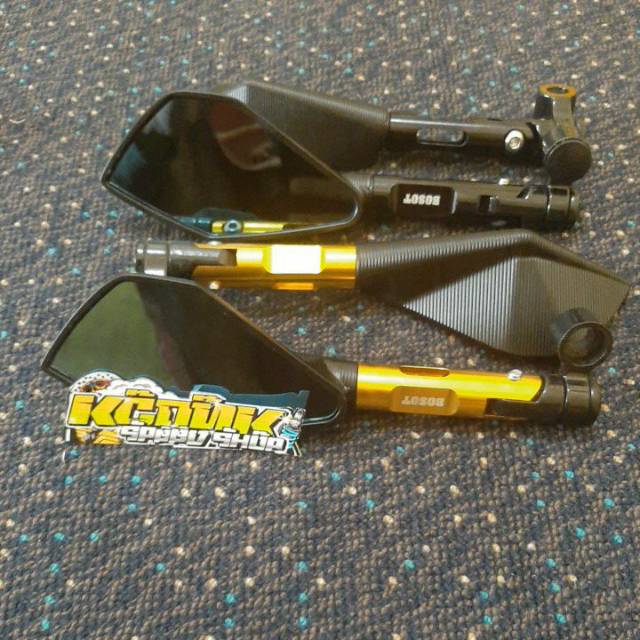 LARIS Spion tomok v2.universal variasi motor aerox nmax ninja r rr. CBR 150 250.warna hitam dan gold