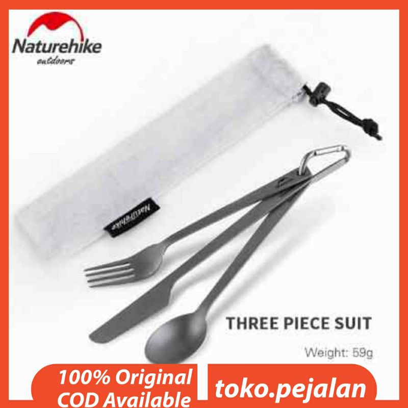 SENDOK SET TITANIUM NATUREHIKE NH19T011-D

