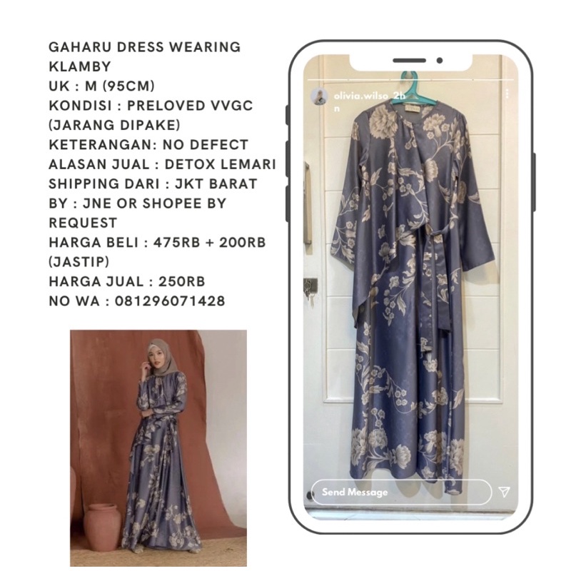 Gaharu dress Wearing Klamby