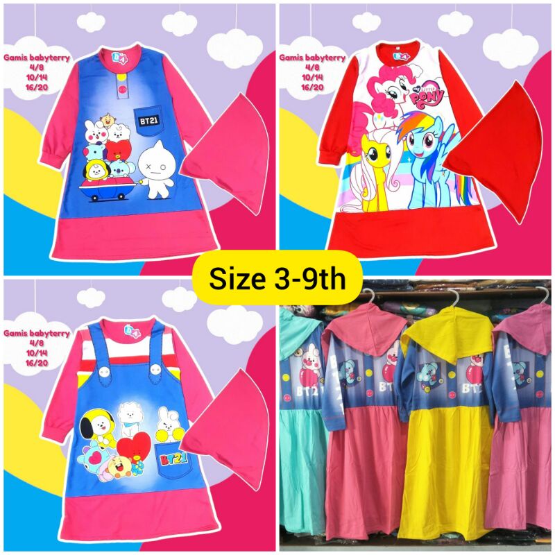 GAMIS ANAK BTS dan UNICORN