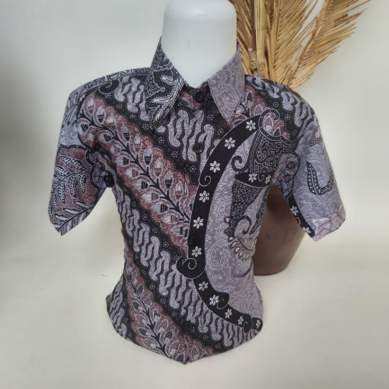 Couple Batik Ayah Anak Katun Premium Ungu