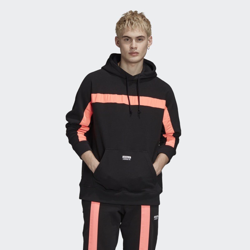 Adidas Men R.Y.V. Hoodie Black Orange Originals