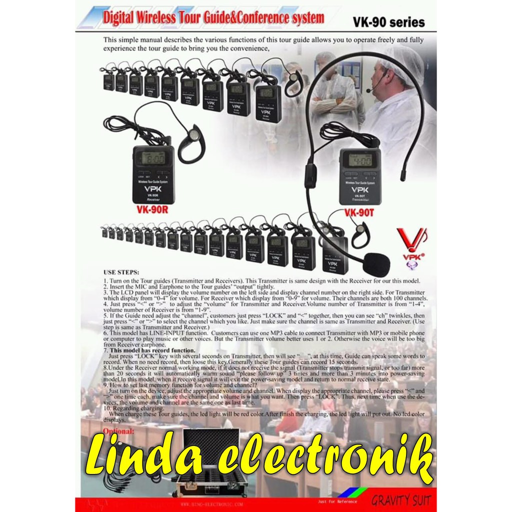 Tour Guide Vpk Vk 90 Wireless ORYGINAL Tour Guide Vpk Vk90