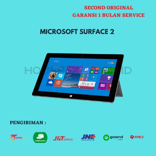 LAPTOP 2 IN 1 MICROSOFT SURFACE 2 CI5 8250 1.60GHz/RAM 8GB/SSD 128GB - SECOND BERGARANSI