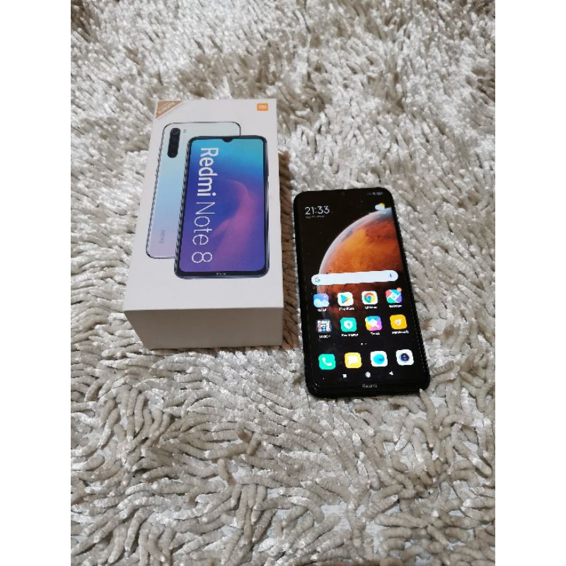 redmi Note 8 ram 6 128GB fulset bergaransi