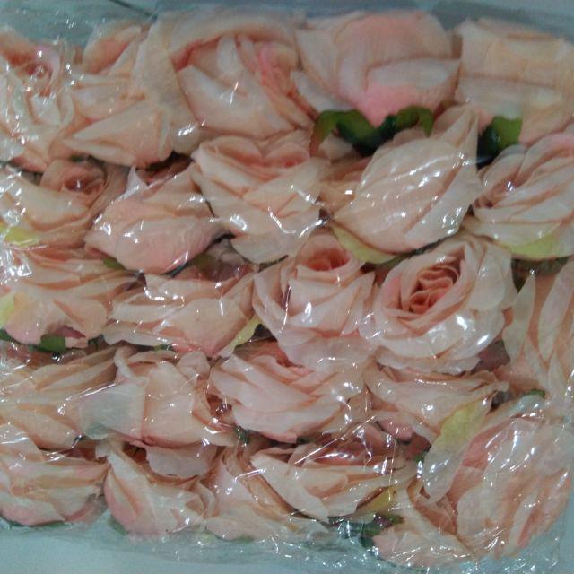 Kepala mawar palsu BOSTON ROSE bunga plastik-Boston Pink soft