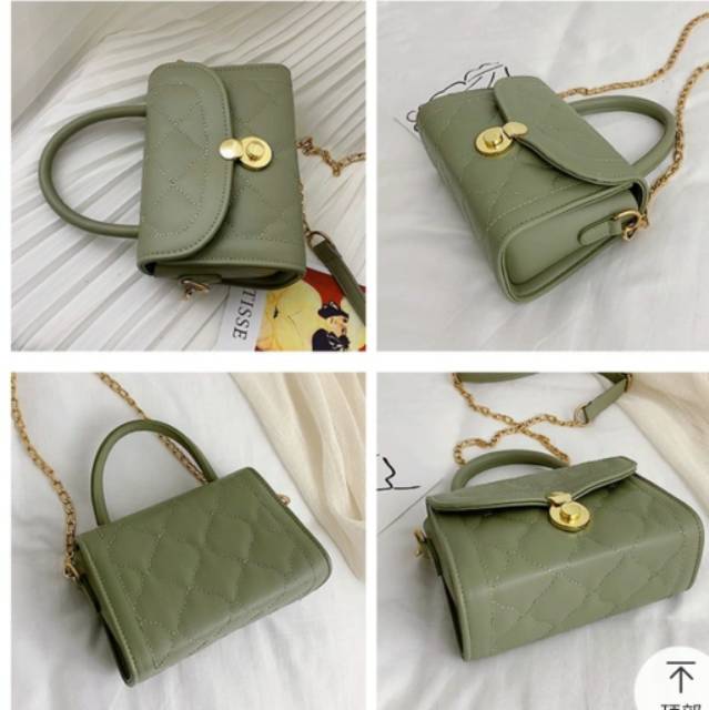 (COD) tas impor  wanita fashion selempang bahan kulit  handbag grosir murah