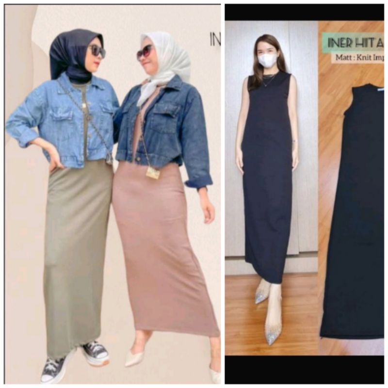 INER DRESS RAJUT ASLI(bukan kain),BAHAN TEBEL harga BERSAHABAT