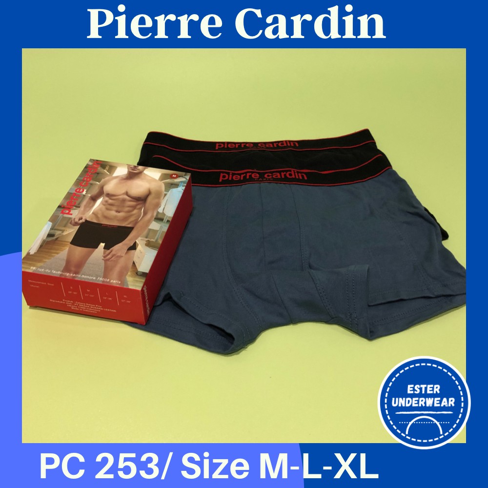 Celana Boxer Pria Pierre Cardin  PC 253 ISI 2 PCS Bahan Katun